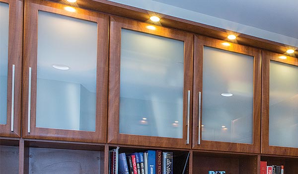 Frosted Glass Doors With Lighting Austin Morgan Closets