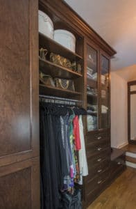 CUSTOM MASTER CLOSET WITH LOCKING DRAWERS FOR JEWELRY