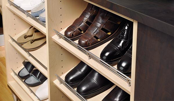 Slanted Shoe Shelves