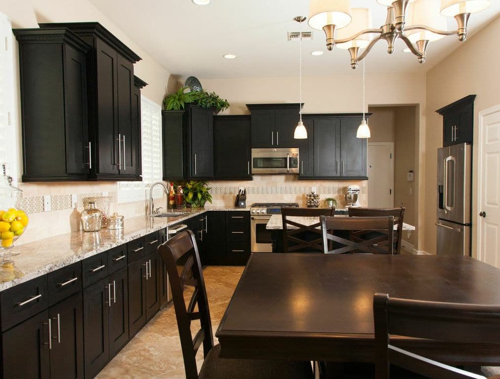 Interior Black Shaker Kitchen Cabinets kitchen cabinets paradise valley az austin morgan black shaker cabinets
