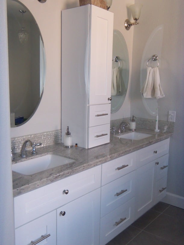 White Bathroom Cabinets Granite Countertops bathroom cabinets paradise valley az | austin-morgan closets White Bathroom Cabinets Granite Countertops bathroom cabinets paradise valley az | austin-morgan closets