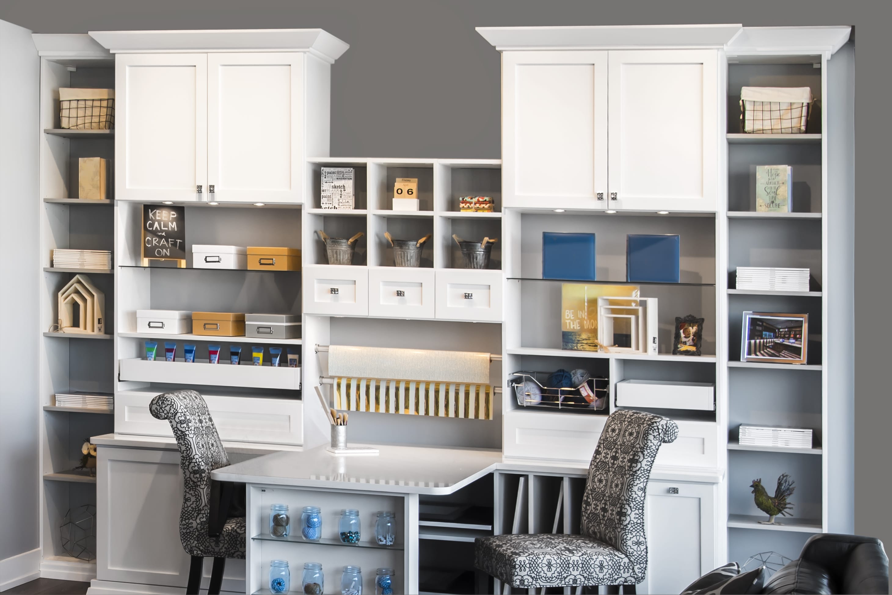 Craft Center Or Home Office Cabinets Austin Morgan Closets