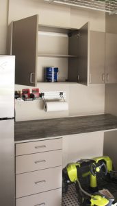 GARAGE CABINETS WITH SOFT CLOSE DOORS