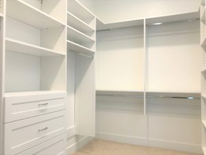Rebuild the Block Closet in white with shaker fronts