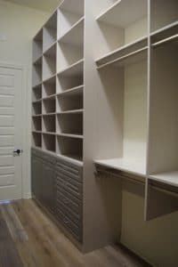 CUSTOM CLOSET DRAWERS AND SHELVING