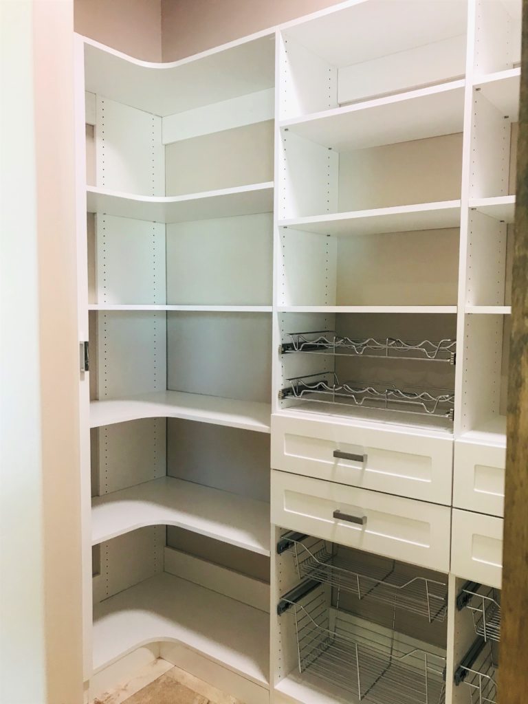 PANTRY ORGANIZATION WITH ADJUSTABLE SHELVING | Austin-Morgan Closets