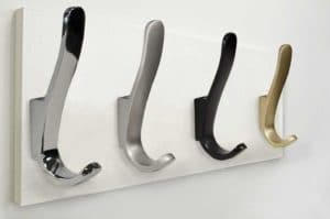 New large closet hooks are available in four finishes.